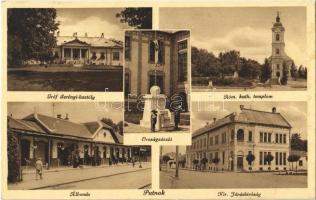 1934 Putnok, Országzászló, vasútállomás, Kir. Járásbíróság, Római katolikus templom, Gróf Serényi kastély. Zékány Antalné kiadása
