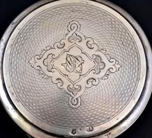 Ezüst(Ag) tetejű pipere készlet, jelzett, 5 db, kis kopásnyomokkal