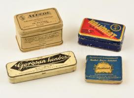 4 db régi gyógyszeres fém doboz (Gerosán, Alucol, Kaliment, Mentanol)