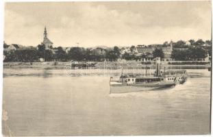 1917 Szentendre, "Szentendre" gőzös fordul vissza. Pálfy János kiadása  (EK)