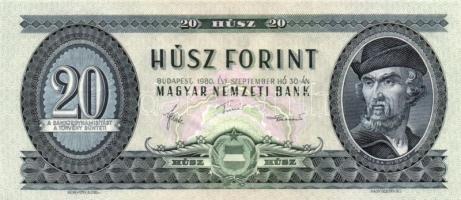 1975+1980. 20Ft (2x) klf évszámmal T:I