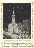 1939 Dunaszentgyörgy, Református templom s: Szautner Lajos (14,9 cm x 10,5 cm) (fa)