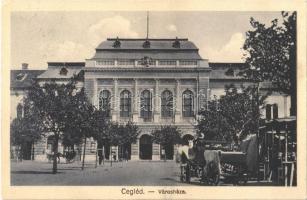 1929 Cegléd, Városháza, piac (EK)