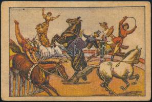 cca 1910 Nagyvárad, Circus Henry litografált reklámos kártya. 11x7,5 cm