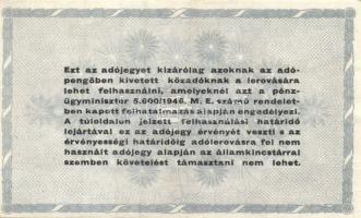 1946. 500.000AP előlapon kék festékfolttal + kis papírránccal T:I