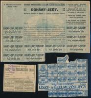 cca 1940 9 db étkezi jegy és utalvány