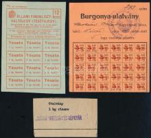 cca 1940 9 db étkezi jegy és utalvány