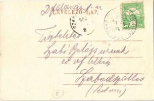 1908 Dunaföldvár, Özv. Nagy Imréné "Stefánia" kertje. Kiadja Somló Manó + PAKS-SZÉKES-FEJÉ...