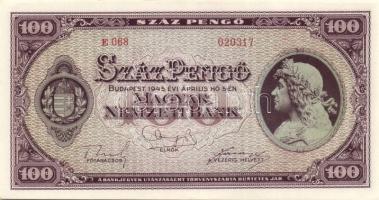 1945. 100P (2x) egymásutáni sorszámmal T:I