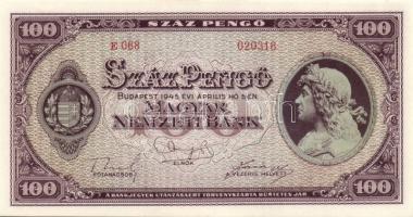 1945. 100P (2x) egymásutáni sorszámmal T:I