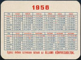 1956 Olcsó könyvtár reklámos kártyanaptár
