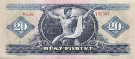 1969. 20Ft (2x) egymásutáni sorszámmal, egyenetlen sorozatszámokkal! T:I