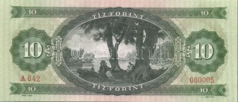 1962. 10Ft bal alsó sarokban kis papírránccal, egyenetlen sorszámmal + 1969. 10Ft vízszintesen átfut...