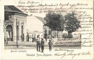 1904 Tiszaalpár, Menczel vendéglője, Piac tér. Ifj. Imre János kiadása