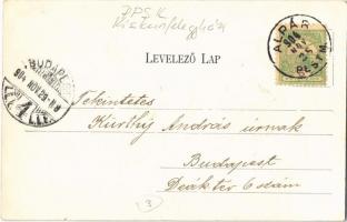 1904 Tiszaalpár, Menczel vendéglője, Piac tér. Ifj. Imre János kiadása