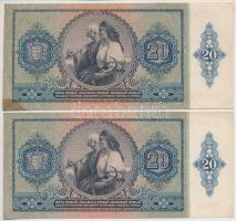 1941. 20P (2x) sorszámkövetők T:II fo
