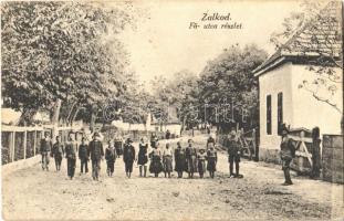 1922 Zalkod, Fő utca, gyerekek csoportképe