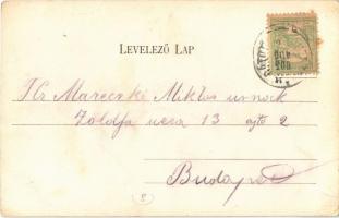 1905 Zirc, Apátság. Scherer János kiadása, Art Nouveau  (fl)