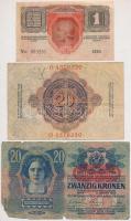1902-1916. 1-1000K (4xklf) + Német Birodalom 1914. 20M T:III,III-