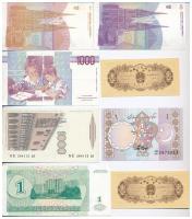 Vegyes 8db-os olasz, horvát, kínai, fehérorosz bankjegyek T:I,I-
Mixed 8pcs of Italian, Croatia, Ch...