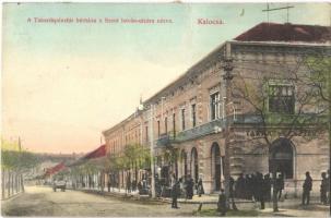 1910 Kalocsa, Takarékpénztár bérháza a Szent István utcáról nézve. Jurcsó Antal kiadása (fa)