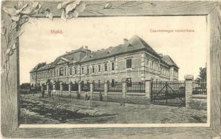 1916 Makó, Csanád megye kórháza. Vészi Dezső kiadása. Floral keret (EK)