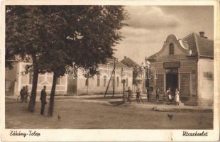 1941 Zákány, Zákány-telep; Utcarészlet, Kaszap János üzlete