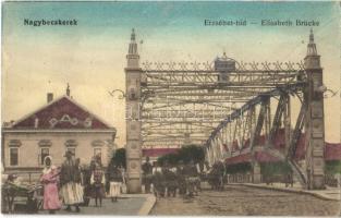Nagybecskerek, Zrenjanin, Veliki Beckerek; Erzsébet híd, utcai árus / Elisabeth Brücke / bridge, street vendor