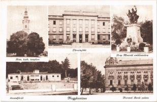 1943 Nagykanizsa, Római katolikus templom, Törvényház, 20-as honvéd emlékszobra, Strandfürdő, Nemzeti Bank palota