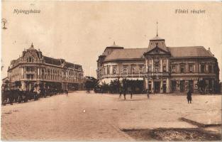 1915 Nyíregyháza, Fő tér, Korona szálloda, Szarvady Mihály üzlete