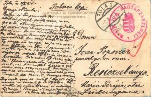 Osztrák-Magyar Haditengerészeti tengeralattjáró torpedó indítása közben, keresztmetszeti nézet, hadi...