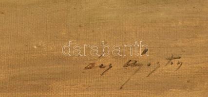 Ács Ágoston (1889-1947): Falusi életkép. Olaj, vászon, jelzett, 75×100 cm