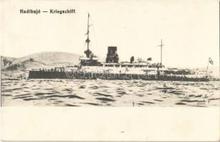 1914 SMS Budapest osztrák-magyar Monarch-osztályú partvédő csatahajó / K.u.K. Kriegsmarine SM Linienschiff Budapest / Austro-Hungarian Navy, Monarch-class coastal defense ship