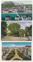 6 db RÉGI külföldi városképes lap / 6 pre-1945 European town-view postcards: Salzburg, Przemysl, Lax...