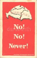 No! No! Never! Országos Propaganda Bizottság / Hungarian irredenta, Trianon map