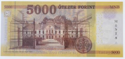 2017. 5000Ft "MINTA" felülnyomással "BA 0000367" T:I
Hungary 2017. 5000 Forint ...