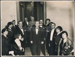 cca 1930-1936 5 db báli fotó, 2 fotón Gömbös Gyula (1886-1936) politikussal, a hátoldalakon pecséttel jelzettek, 17x23 cm