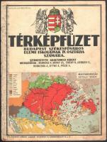 cca 1925 Térképfüzet Budapest Székesfőváros Elemi Iskoláinak IV. osztálya számára, szakadt, kissé foltos, 8 p.
