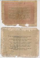 1848. 5Ft vörösesbarna + 10Ft "Kossuth bankó" T:IV