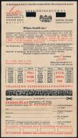 cca 1930 Lottó sorsjegy reklám nyomtatvány