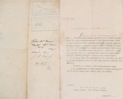 1917 Okirat a mosoni főispán részére Wekerle pénzügyminiszter aláírásának másolatával