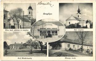 1942 Seregélyes, Római katolikus plébánia és templom, Református templom, Gróf Hadik-kastély, Községi óvoda, Hangya Szövetkezet üzlete és kiadása