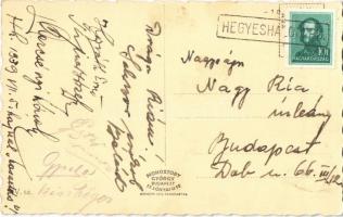 1939 Hegyeshalom, Pénzügyőri laktanya, Római katolikus templom, Főhercegi malom, Strandrészlet + &qu...