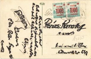 Biharnagybajom, vasútállomás, MÁV gőzmozdony vasutasokkal + '1000 Korona Portó" (EK)