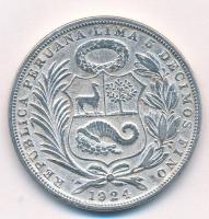 Peru 1924. 1S Ag T:2- ph.
Peru 1924. 1 Sol Ag C:VF edge error
KM#218.1