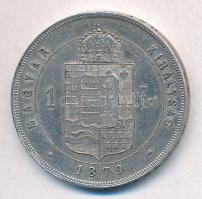 1879KB Ag "Ferenc József/Középcímer" (12,35g) T:2 Hungary 1 Forint Ag "Franz Joseph&q...