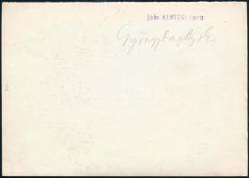 cca 1933 Kinszki Imre (1901-1945) budapesti fotóművész pecséttel jelzett, vintage fotóművészeti alko...