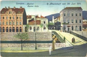 Sarajevo, Apelova obala / Appelqai, Attentatsort vom 28. Juni 1914 / quay, bridge (Rb)