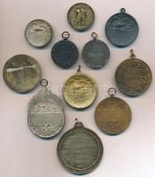 ~1920-1940. 11db-os vegyes magyar sportérem tétel, közte Sződy Szilárd (1878-1939) DN "Budapest...