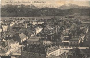 Klagenfurt, Karawanken v. Stadtpfarrturm